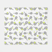 Tennis Design Patroon Fleece Deken (Voorkant (Horizontaal))