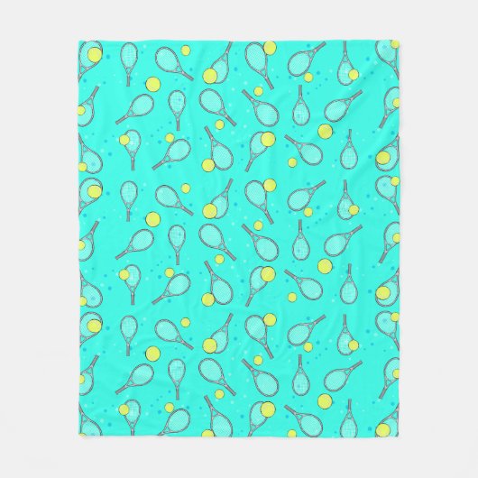 Tennis Design Patroon Fleece Deken (Voorkant)