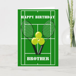 Tennis Design Personalized Brother Birthday Kaart
