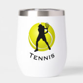 Tennis Design Thermische Wijn Tumbler (Achterkant)
