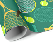 Tennis Design Wrapping Paper Cadeaupapier (Rol Hoek)