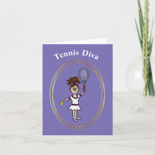 Tennis Diva Compliment Wenskaart Kaart