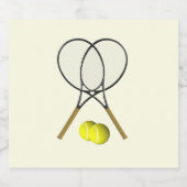 Tennis Doubles Cream Bier Etiket (Enkel label)