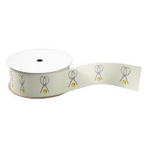 Tennis Doubles Cream Grosgrain Lint