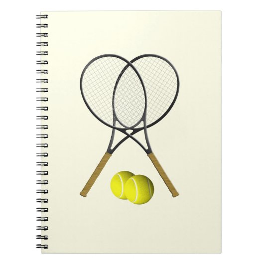 Tennis Doubles Cream Notitieboek (Voorkant)