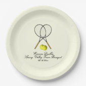Tennis Doubles Cream Papieren Bordje (Voorkant)