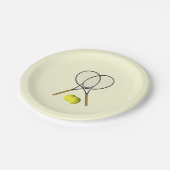 Tennis Doubles Cream Papieren Bordje (Gekanteld)