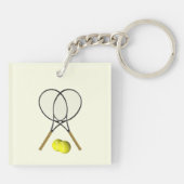 Tennis Doubles Cream Sleutelhanger (Achterkant)