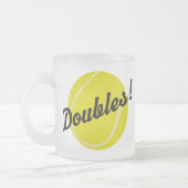 Tennis Doubles Gift Matglas Koffiemok (Links)
