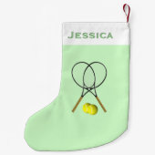 Tennis Doubles Green Kleine Kerstsok (Achterkant)