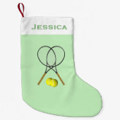 Tennis Doubles Green Kleine Kerstsok (Voorkant)