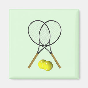 Tennis Doubles Green Magneet