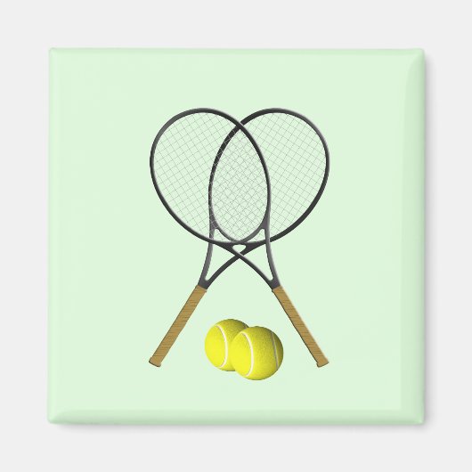Tennis Doubles Green Magneet (Voorkant)