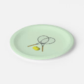 Tennis Doubles Green Papieren Bordje (Gekanteld)