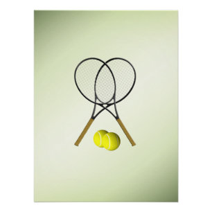 Tennis Doubles Green Perfect Poster