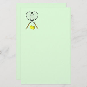 Tennis Doubles Green Stationery Briefpapier