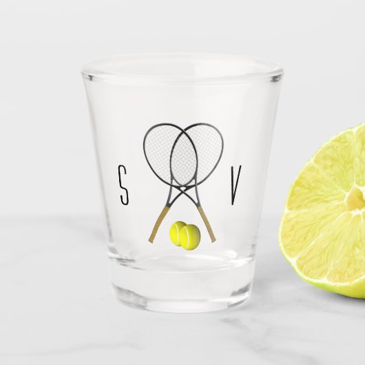 Tennis Doubles Shot Glas (Voorkant)