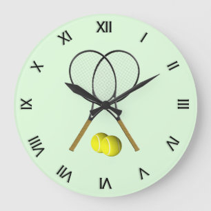 Tennis Dubbel Groen Grote Klok