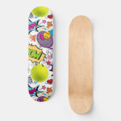 😍 🤩 tennis Eclectique 🎾 motif Skateboard (Recto)