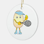 Tennis Egghead Keramisch Ornament (Links)