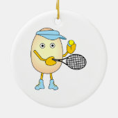 Tennis Egghead Keramisch Ornament (Achterkant)