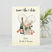 Tennis Enregistrer la date Mariage Fête Invitation (Debout devant)