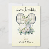 Tennis Enregistrer la date Mariage Fête Invitation (Devant)