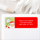 Tennis étiquettes de vacances retour adresse (En situation)