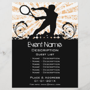 Tennis Evenement Promotie Flyer