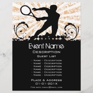Tennis Evenement Promotie Flyer