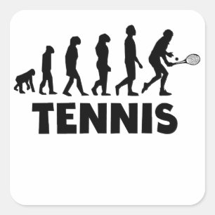 Tennis Evolution Vierkante Sticker