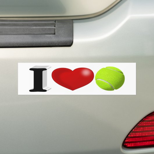 Tennis Fan Bumpersticker (Op auto)