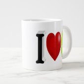 Tennis Fan halve tekst Extra Grote Beker (Voorkant rechts)