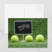 Tennis Felicitaties voor speler Ansichtkaart Briefkaart (Voorkant / Achterkant)