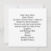 Tennis  Flamingo  with racket and ball invitation  (Dos)