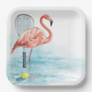 Tennis Florida Tennis Flamingo Papieren Borden Bordje