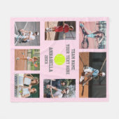 Tennis foto collage fleece deken (Voorkant (Horizontaal))