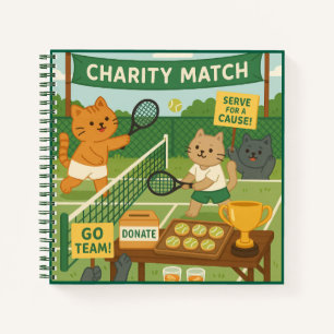 Tennis Fund Raiser voor Cat Lovers Notitieboek