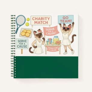 Tennis Fund Raiser voor Cat Lovers Notitieboek