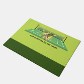 Tennis Funny gezegde Het leven is beter op het vel Deurmat (Schuin)