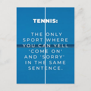 Tennis Funny quote Briefkaart