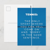 Tennis | Funny quote Briefkaart (Voorkant / Achterkant)