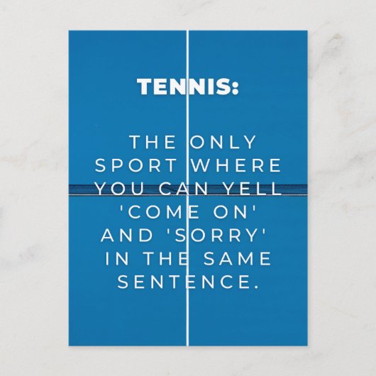 Tennis | Funny quote Briefkaart (Voorkant)