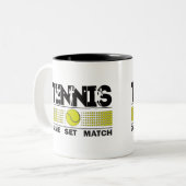 Tennis - Game Set Match Two-Tone Koffee Mok (Voorkant links)