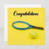 Tennis Gefeliciteerd met geel (Voorkant / Achterkant)