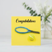 Tennis Gefeliciteerd met geel (Staand voorkant)
