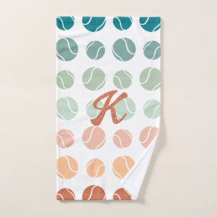 Tennis Gepersonaliseerde Trendy Terracotta Handdoek