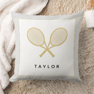 Tennis Gift Chique Goud Grijs Zwart Aangepaste Naa Kussen