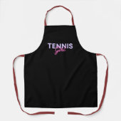 Tennis Girl rose Lettres noir tablier (Recto)