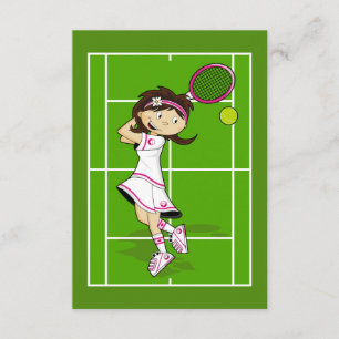 Tennis Girl RSVP-kaart RSVP Kaartje